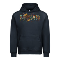 Navy Mama with highland cow Urban Hoodie - RanaPortraitStore