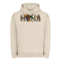Pigment French Oak Mama with highland cow Urban Hoodie - RanaPortraitStore