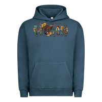 Pigment Midnight Navy Mama with highland cow Urban Hoodie - RanaPortraitStore
