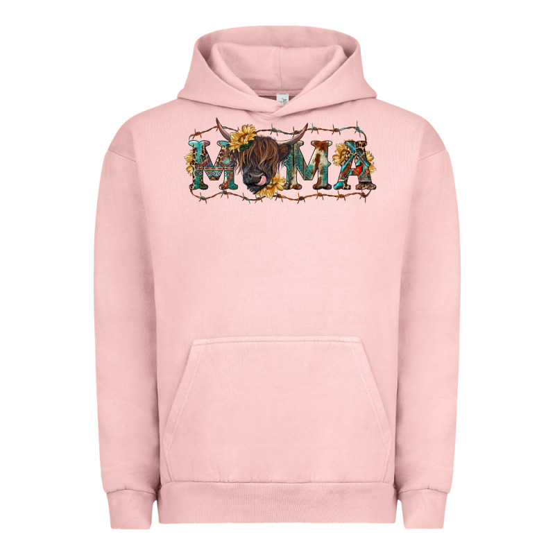 Mama With Highland Cow Urban Hoodie by RanaPortraitStore | Teevron