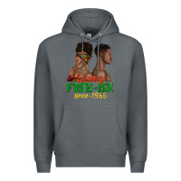 Rock living free ish since 1865 with afro black woman a Premium Hoodie - texasbilliewilder