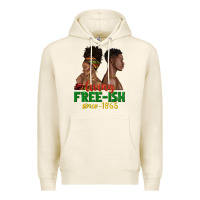 Tofu living free ish since 1865 with afro black woman a Premium Hoodie - texasbilliewilder