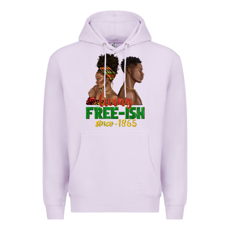 Living Free Ish Since 1865 With Afro Black Woman A Premium Hoodie by texasbilliewilder | Teevron