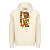 Sandshell love juneteenth with fist Premium Hoodie - texasbilliewilder