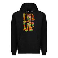 Black love juneteenth with fist Premium Hoodie - texasbilliewilder