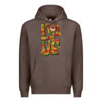 Coffee love juneteenth with fist Premium Hoodie - texasbilliewilder