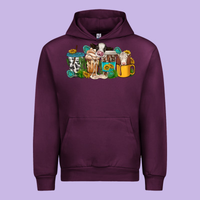 Urban Hoodie western cow coffee cup