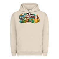 Pigment French Oak western cow coffee cup Urban Hoodie - texasbilliewilder