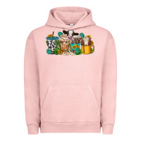 Pigment Salmon western cow coffee cup Urban Hoodie - texasbilliewilder