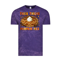 Cloud Purple Thick Thighs Pumpkin Pies Vintage Tee - Artiststas