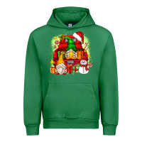 Emerald christmas gnome truck Urban Hoodie - Zillion Design Studio