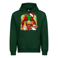 Forest Green christmas gnome truck Urban Hoodie - Zillion Design Studio