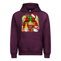 Mauve Wine christmas gnome truck Urban Hoodie - Zillion Design Studio