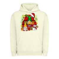 Pigment Pistachio christmas gnome truck Urban Hoodie - Zillion Design Studio