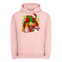 Pigment Salmon christmas gnome truck Urban Hoodie - Zillion Design Studio