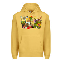 Antique Gold lunch lady coffee cups Premium Hoodie - Zillion Design Studio