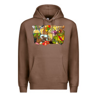 Chestnut lunch lady coffee cups Premium Hoodie - Zillion Design Studio