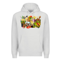 Dove Grey lunch lady coffee cups Premium Hoodie - Zillion Design Studio