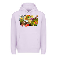 Lilac lunch lady coffee cups Premium Hoodie - Zillion Design Studio
