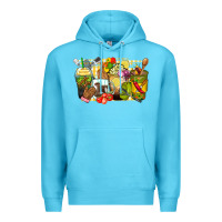 Ocean Blue lunch lady coffee cups Premium Hoodie - Zillion Design Studio