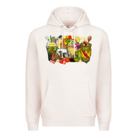 Pale Pink lunch lady coffee cups Premium Hoodie - Zillion Design Studio