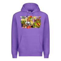 Purple lunch lady coffee cups Premium Hoodie - Zillion Design Studio