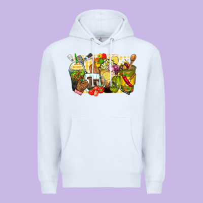 Lunch Lady Coffee Cups Premium Hoodie Designed By Zillion Design Studio