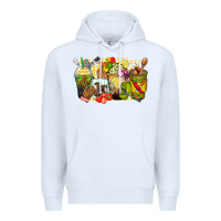White lunch lady coffee cups Premium Hoodie - Zillion Design Studio