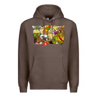Coffee lunch lady coffee cups Premium Hoodie - Zillion Design Studio