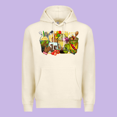 Lunch Lady Coffee Cups Premium Hoodie Designed By Zillion Design Studio