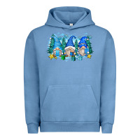 Pigment Pebble Blue snowman gnome Urban Hoodie - Zillion Design Studio