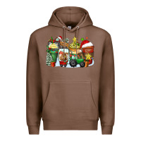 Chestnut Christmas tractor coffee cups Premium Hoodie - Zillion Design Studio