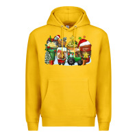 Lemon Christmas tractor coffee cups Premium Hoodie - Zillion Design Studio