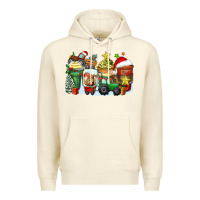 Sandshell Christmas tractor coffee cups Premium Hoodie - Zillion Design Studio
