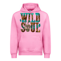 Fuchsia Pink wild soul with skeleton hand Urban Hoodie - texasbilliewilder