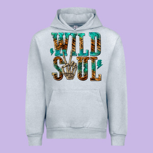 Wild Soul With Skeleton Hand Urban Hoodie Designed By Texasbilliewilder