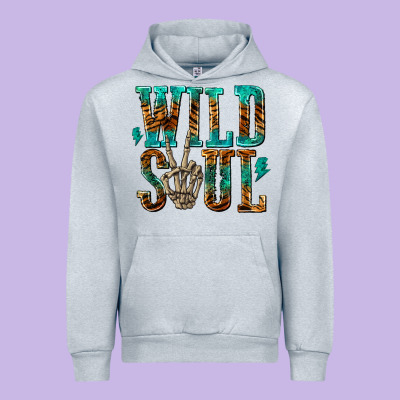 Urban Hoodie wild soul with skeleton hand