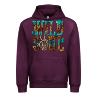 Mauve Wine wild soul with skeleton hand Urban Hoodie - texasbilliewilder