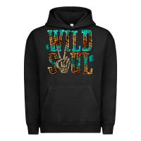 Pigment Black wild soul with skeleton hand Urban Hoodie - texasbilliewilder