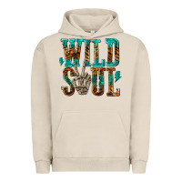 Pigment French Oak wild soul with skeleton hand Urban Hoodie - texasbilliewilder