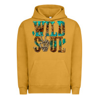Pigment Peanut Butter wild soul with skeleton hand Urban Hoodie - texasbilliewilder
