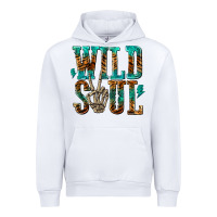 White wild soul with skeleton hand Urban Hoodie - texasbilliewilder