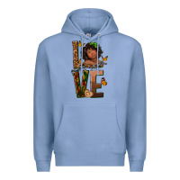 Colony Blue love melanin Premium Hoodie - texasbilliewilder