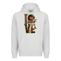 Dove Grey love melanin Premium Hoodie - texasbilliewilder