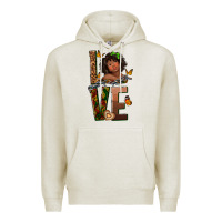 Oatmeal Heather love melanin Premium Hoodie - texasbilliewilder