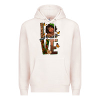 Pale Pink love melanin Premium Hoodie - texasbilliewilder