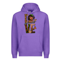 Purple love melanin Premium Hoodie - texasbilliewilder