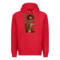 Red love melanin Premium Hoodie - texasbilliewilder