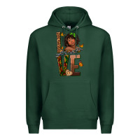 Sports Green love melanin Premium Hoodie - texasbilliewilder