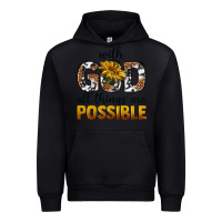 Black with god al things ara possible Urban Hoodie - texasbilliewilder